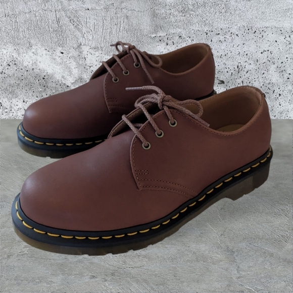 Dr.Martens Men's 1461 , 3 Eye Lace Up Leather Oxford Brown Size 7 - Picture 5 of 13